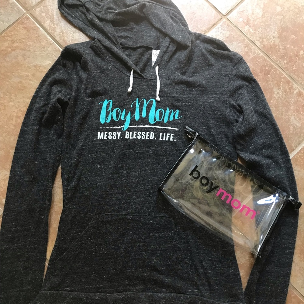 BoyMom Hoodie & Makeup Bag